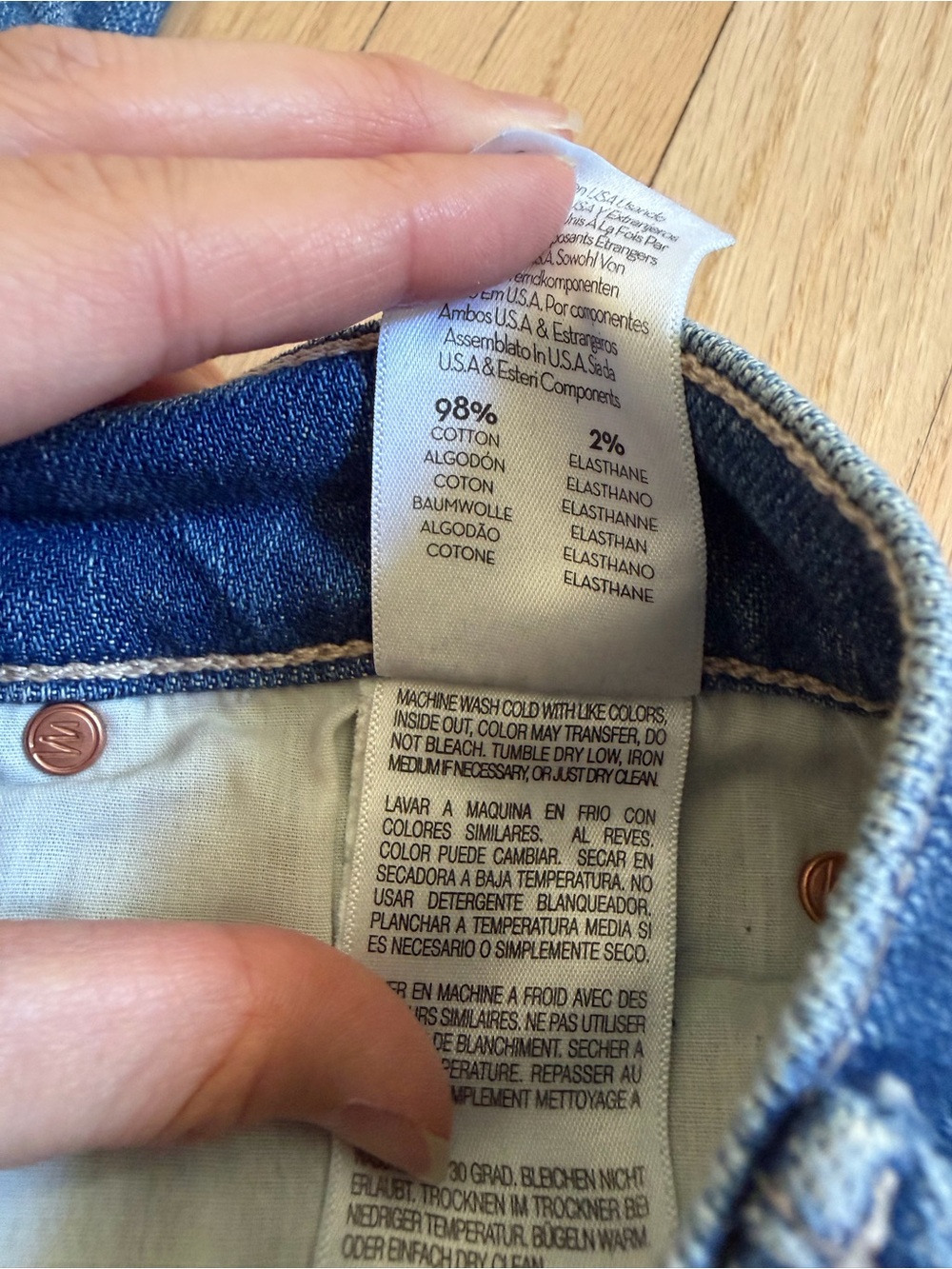 Mother Pixie Dazzler Ankle Fray Jeans Beginner’s Luck Blue Size 30 Minimalist - Picture 10 of 14